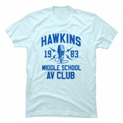 hawkins middle school av club shirt